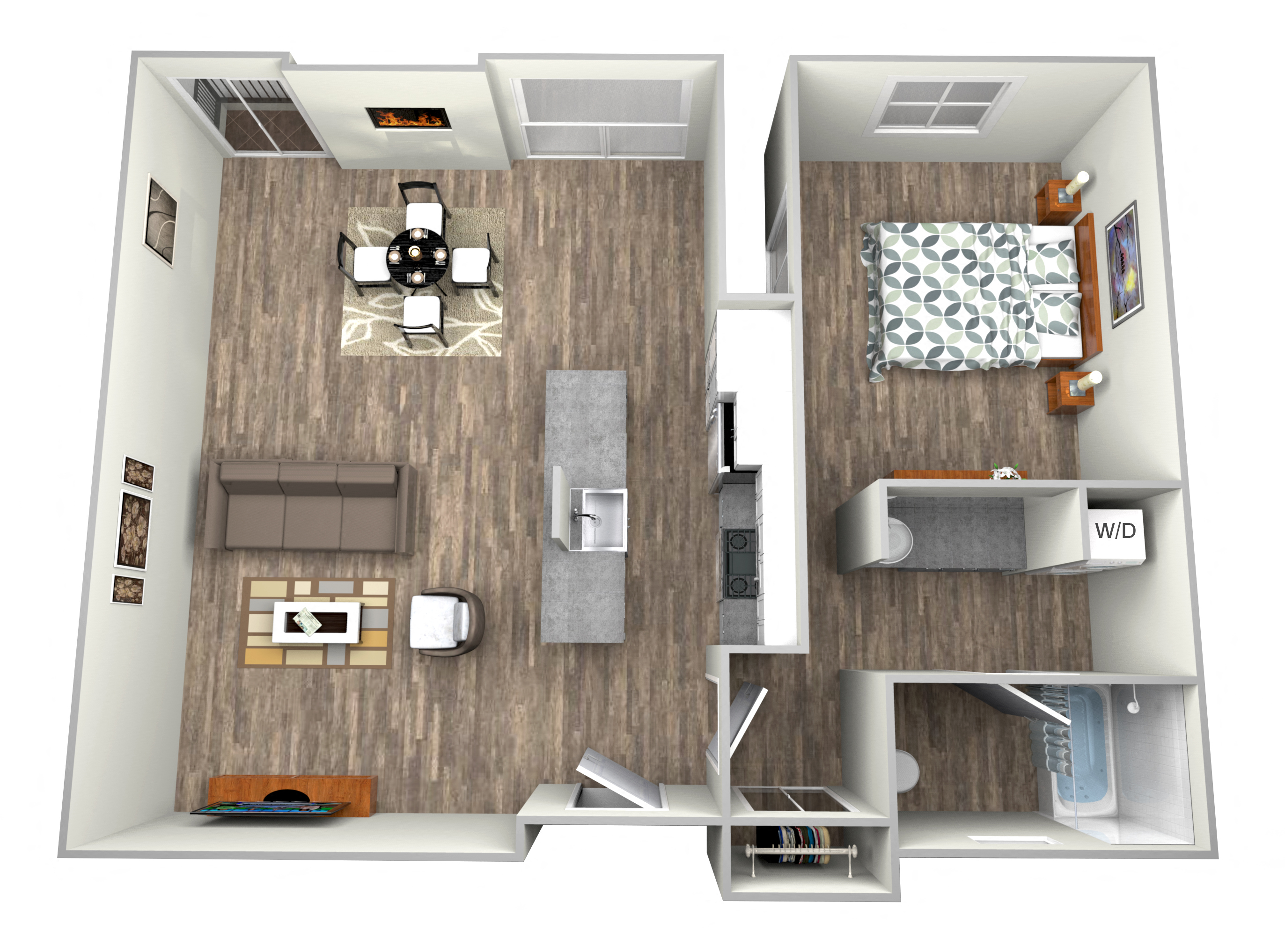 1 Bedroom Floor Plan